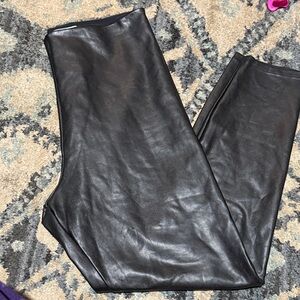 Abercrombie & Fitch Black Faux Leather Pants